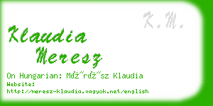 klaudia meresz business card